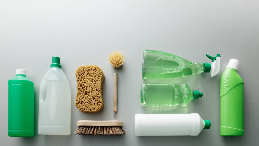 Cleaning green cleaning products still life picture id888084888